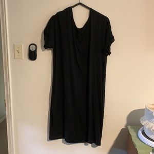 Encircled T-shirt Dress in Black.